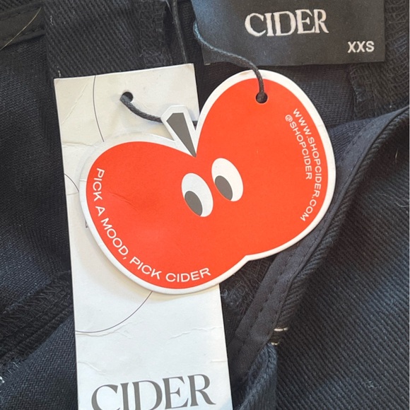 🍎NWT Cider Black Mini Dress with White Stitching XXS - Picture 2 of 8